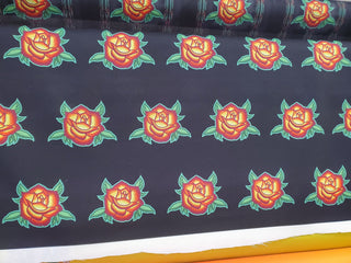 Rose design Fabric by Paula TopSky Houtz