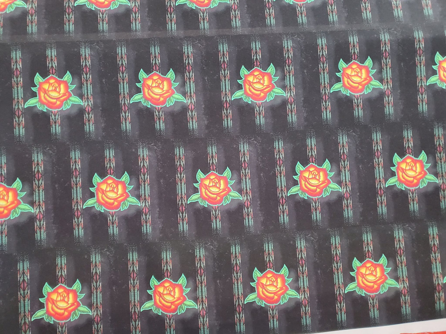 Rose design Fabric by Paula TopSky Houtz