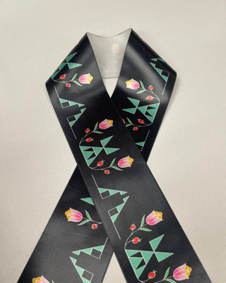 Geometric Tulip design by Paula TopSky Houtz 3" Ribbon