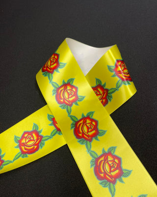 Rose design by Paula TopSky Houtz 3" Ribbon