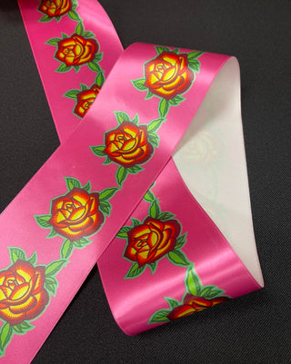 Rose design by Paula TopSky Houtz 3" Ribbon