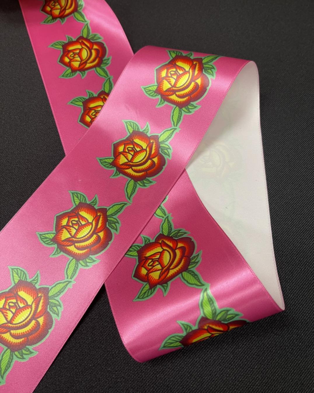 Rose design by Paula TopSky Houtz 3" Ribbon