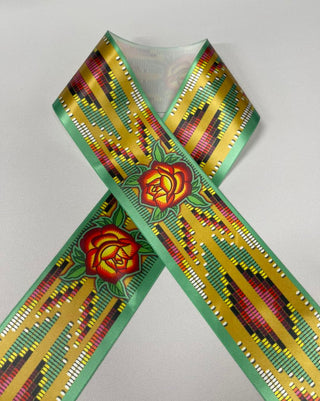 Beadwork Rose design by Paula TopSky Houtz 3" Ribbon