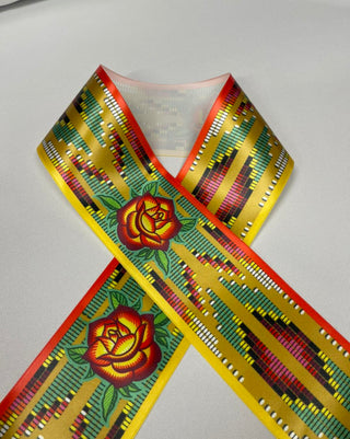 Beadwork Rose design by Paula TopSky Houtz 3" Ribbon