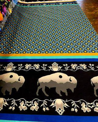 Buffalo Design Fabric by Paula TopSky Houtz