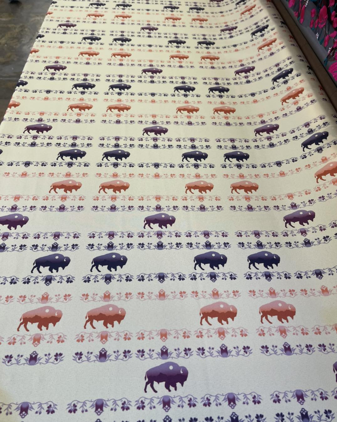 Buffalo Design Fabric by Paula TopSky Houtz