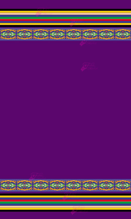 9 Band Purple with Geometric Design