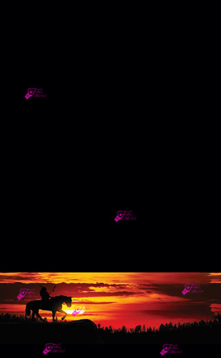 Horse Rider Gold Sky