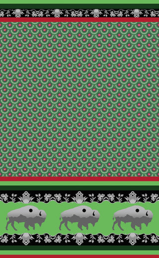 Buffalo Design Fabric by Paula TopSky Houtz
