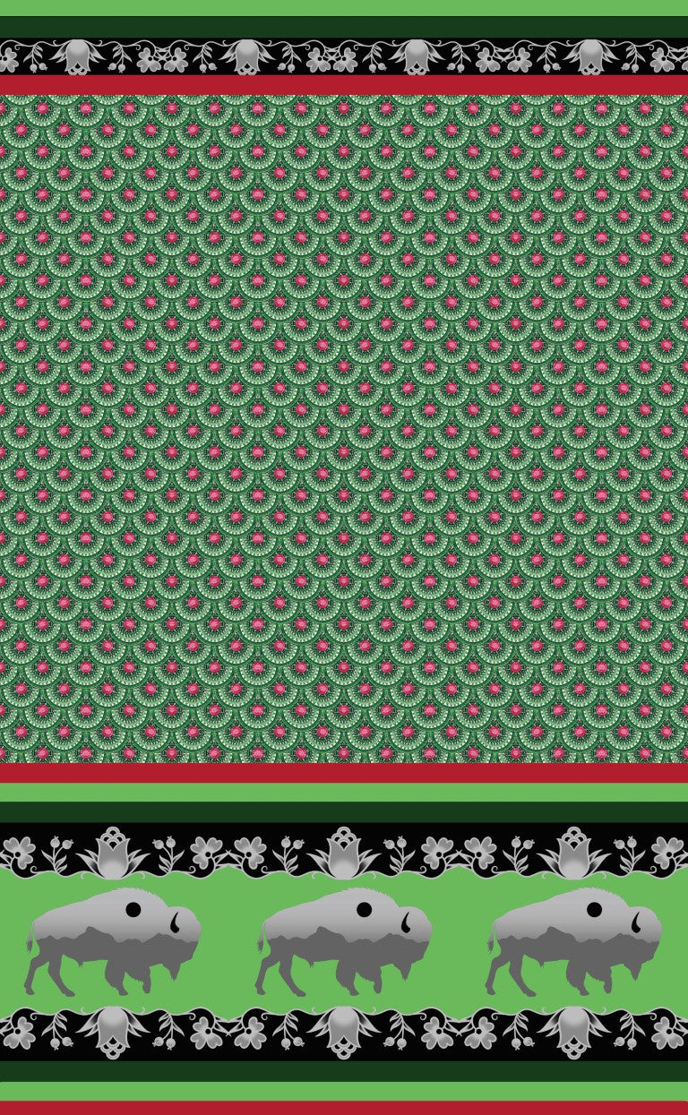 Buffalo Design Fabric by Paula TopSky Houtz