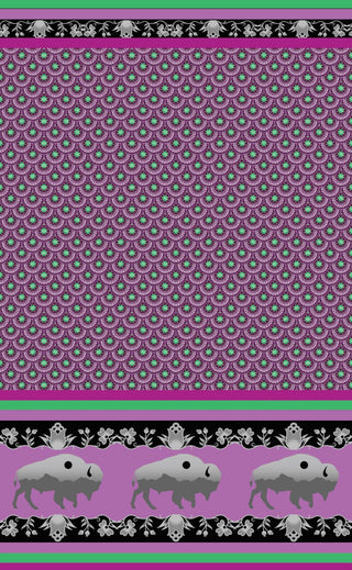 Buffalo Design Fabric by Paula TopSky Houtz