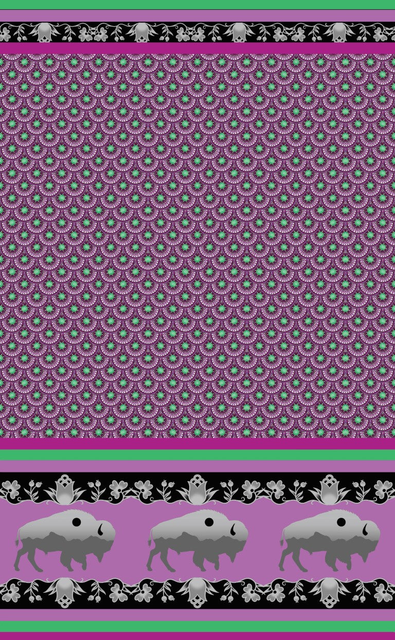 Buffalo Design Fabric by Paula TopSky Houtz