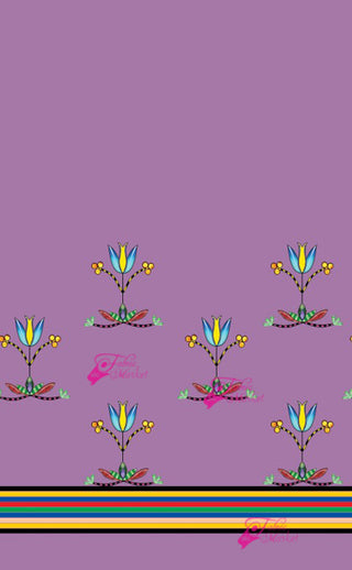 Floral 9 band stripe design