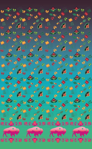 Buffalo Design Fabric by Paula TopSky Houtz