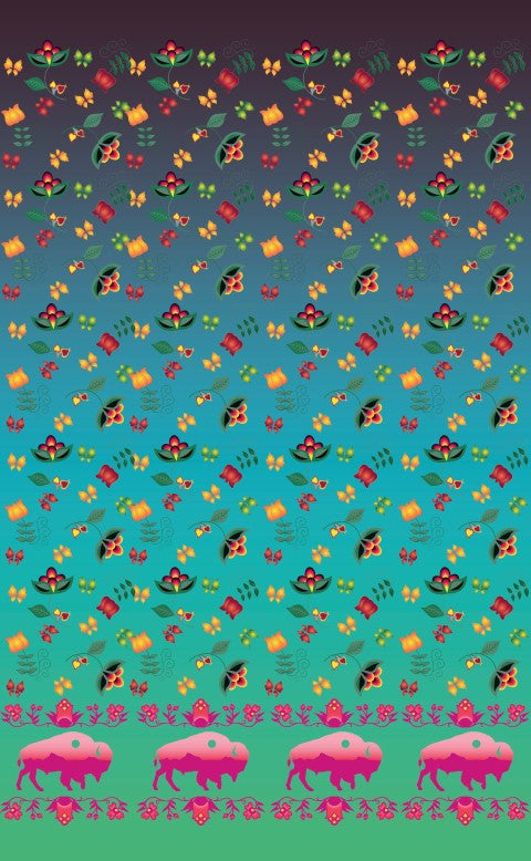 Buffalo Design Fabric by Paula TopSky Houtz