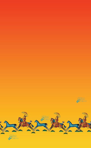 Running Horses Orange Gradient