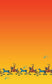 Running Horses Orange Gradient