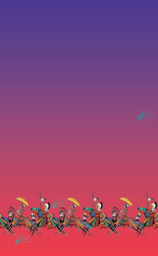 Running Horses Red Purple Gradient