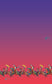 Running Horses Red Purple Gradient