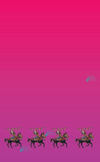 Running Horses Red Pink Gradient