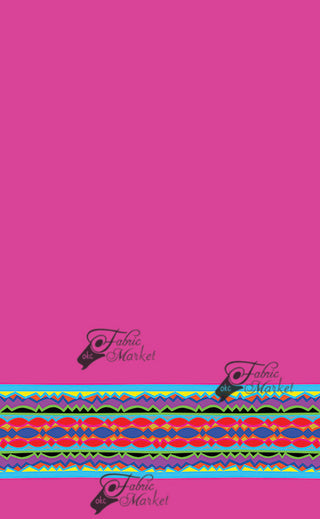 Ribbon-work Geometric Border Print