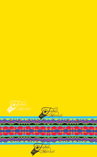 Ribbon-work Geometric Border Print