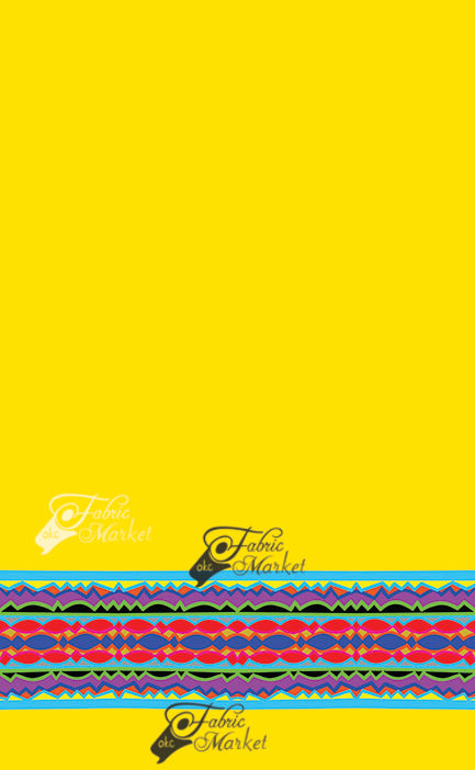 Ribbon-work Geometric Border Print