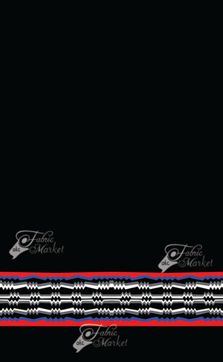 Ribbon-work Geometric Border Print