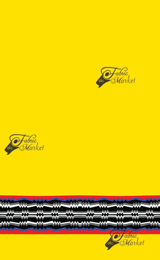 Ribbon-work Geometric Border Print