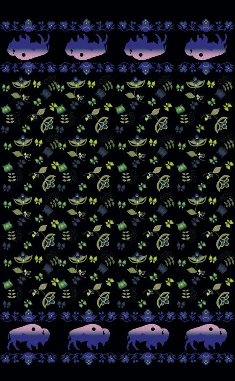 Buffalo Design Fabric by Paula TopSky Houtz