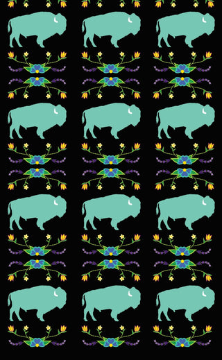 Buffalo Design Fabric by Paula TopSky Houtz