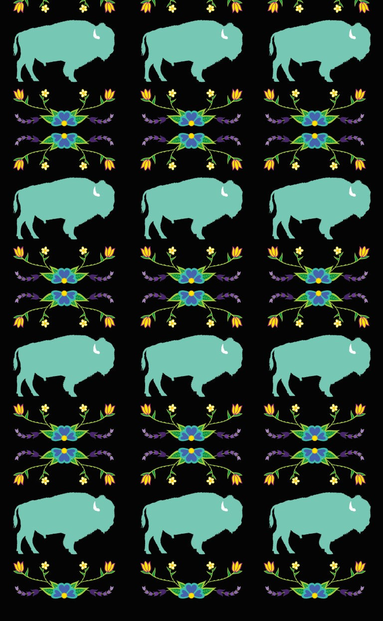 Buffalo Design Fabric by Paula TopSky Houtz