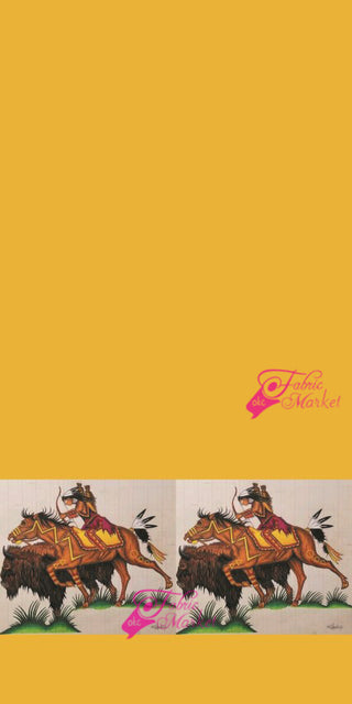 Ledger Horse and Buffalo